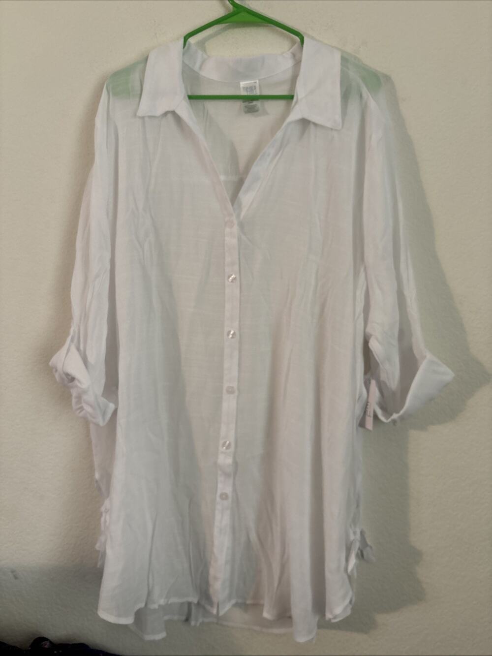 Women’s White Plus Cover-Up New Large Time And True
